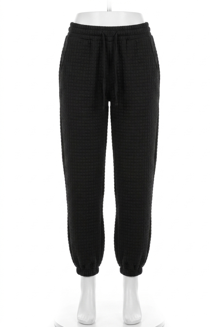 NEW AMPERSAND AVE quilted jogger pants in black